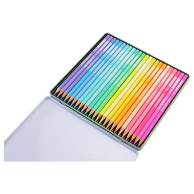 Олівці кольорові Cool For School Pastel Преміум в металевій коробці 24 кольори (CF15189) фото №2