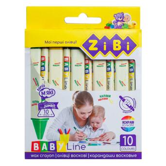 Олівці кольорові ZiBi Baby line Jumbo трикутні 10 кольорів (ZB.2482) фото №1
