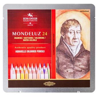 Кольорові олівці Koh-i-Noor Mondeluz Portrait акварель. метал. пенал 24 кольорів (3724024012) фото №2
