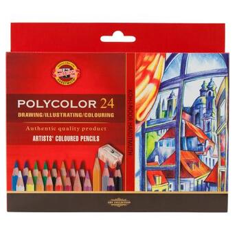 Олівці кольорові Koh-i-Noor Polycolor художні 24 кольора (3834) фото №1
