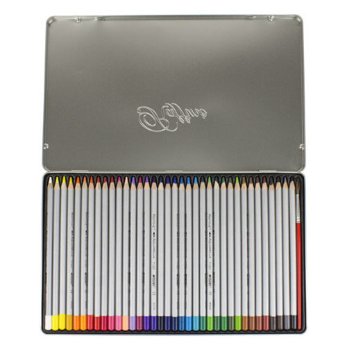 Набір акварельних олівців Marco Raffine 36 кольорів металевий пенал (558496598) фото №2
