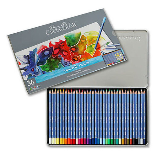 Набор акварельных карандашей Cretacolor Marino 36 цветов металлический пенал (9002592240360) фото №1