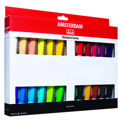 Набор акриловых матовых красок Royal Talens Amsterdam Standart 24 цвета по 20 мл (8712079329334) фото №1