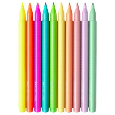 Фломастеры Faber-Castell Grip felt-tip pen neon + pastel, 10 цветов (30746) фото №4