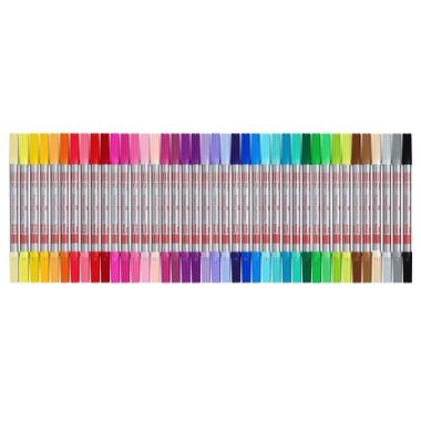 Фломастеры Faber-Castell двухсторонние Double-ended Fibre tip, 40 цветов (32421) фото №3