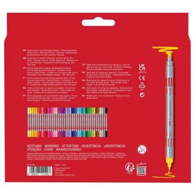 Фломастеры Faber-Castell двухсторонние Double-ended Fibre tip, 40 цветов (32421) фото №2