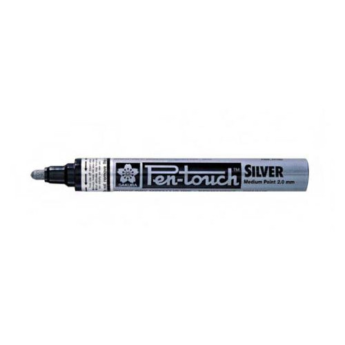 Маркер Sakura Pen-Touch Medium Срібло 2.0 мм фото №1
