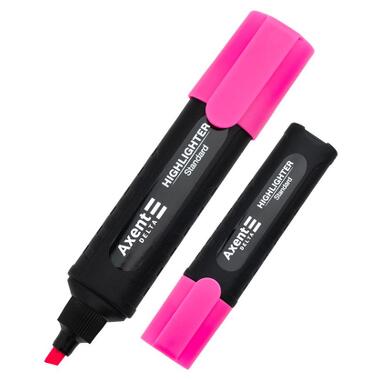 Маркер-текстовыделитель Axent Highlighter Standard D2505, 1-5 мм, клиновидный, розовый (D2505-10) фото №1