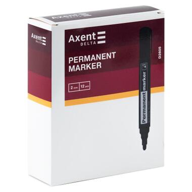 Маркер Axent Permanent D2605, 2 мм круглый, черный (D2605-01) фото №2