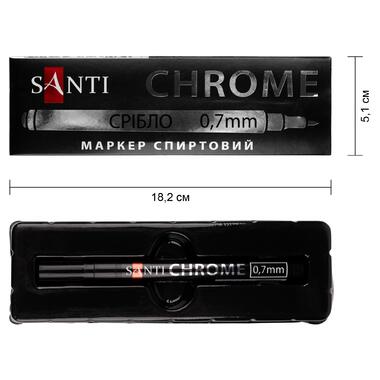 Маркер дзеркальний SANTI Chrome, 0,7 мм, срібло. (390774) фото №4