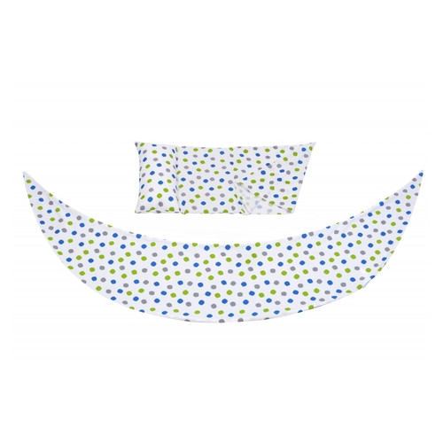 Набір аксесуарів для подушки Nuvita DreamWizard (наволочка,міні-подушка) Білий з точками NV7101Dots фото №1