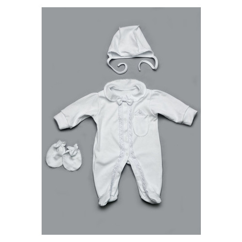 Комплект на витяг для новонароджених (для хлопчика) Модний карапуз 03-00628_Belyj_50-56 фото №2
