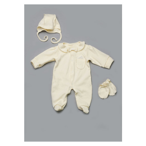 Комплект на выписку для новорожденных (для мальчика) Модный карапуз 03-00628_Molochnyj_50-56 фото №1