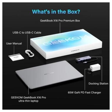 Ноутбук Geekom X16 Pro (GEEKBOONX16AMOU5125U-321-US) фото №8