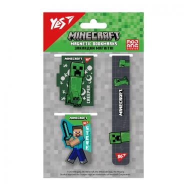 Закладка для книги Yes магнитная Minecraft Boom 3 шт (708345) фото №1