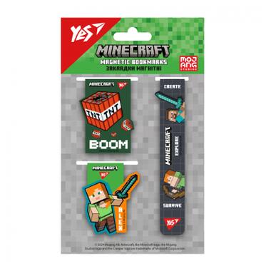 Закладка для книги Yes магнитная Minecraft Boom 3 шт (708345) фото №2