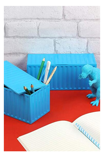 Коробка для зберігання побутових речей, блакитна фото №3