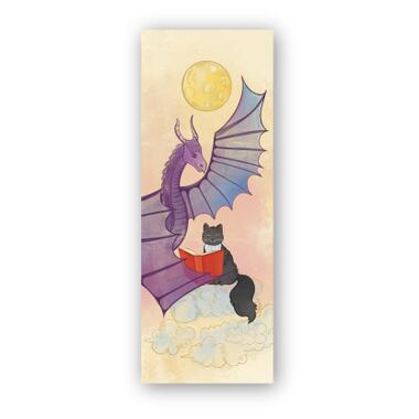 Закладка для книг Люцинка Дракон и котенок. Чтение 1 шт. (ЛК000000157) фото №1