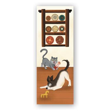 Закладка для книг Люцинка Кот и собака. Игра (ЛК000000136) фото №1