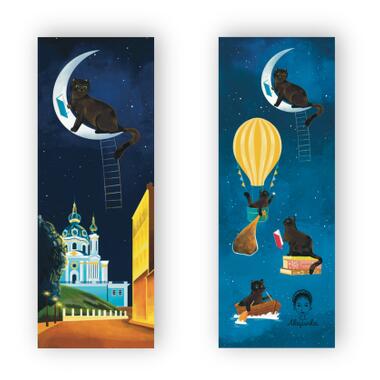 Закладка для книг Люцинка Ночь в Киеве. Андреевский спуск (ЛК000000016) фото №2