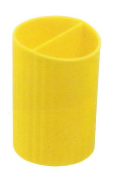 Склянка для ручок з двома відділеннями ZIBI, жовта (ZB.3000-08) фото №1