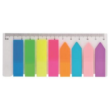 Стікер-закладка Buromax Plastic bookmarks 45x12mm, 8*25шт, neon (BM.2307-98) фото №2