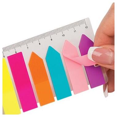 Стікер-закладка Buromax Plastic bookmarks 45x12mm, 8*25шт, neon (BM.2307-98) фото №3