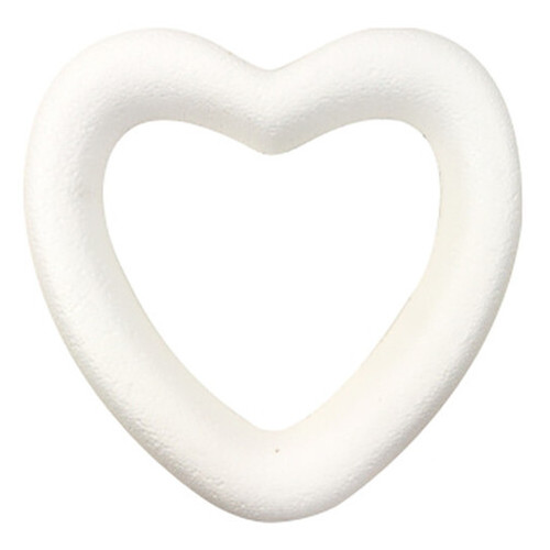 Пінопластове контурне серце для декору Alizarin 20 см 1 шт. фото №1