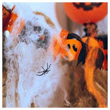Павутина декор. Yes! Fun Хелловін 20 г, з двома павучками, біла (973671) фото №5