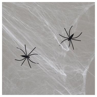 Павутина декор. Yes! Fun Хелловін 20 г, з двома павучками, біла (973671) фото №2