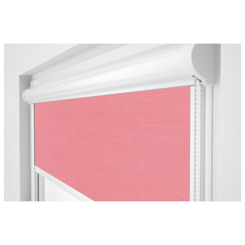 Рулонна штора Rolets Льон 2-1870-300 30x170 см закритого типу П-подібна рожева фото №2