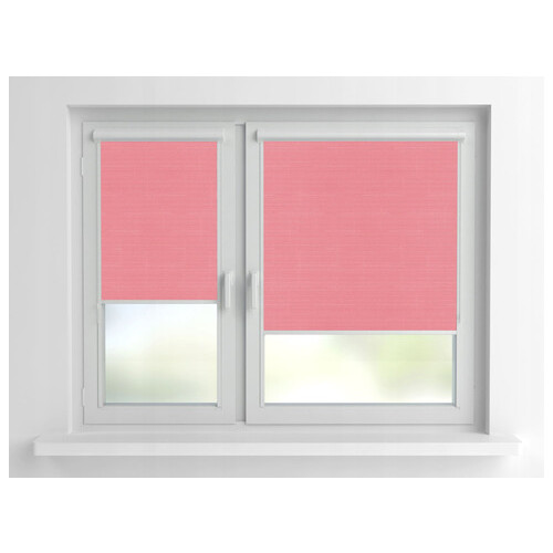 Рулонна штора Rolets Льон 2-1870-300 30x170 см закритого типу П-подібна рожева фото №1