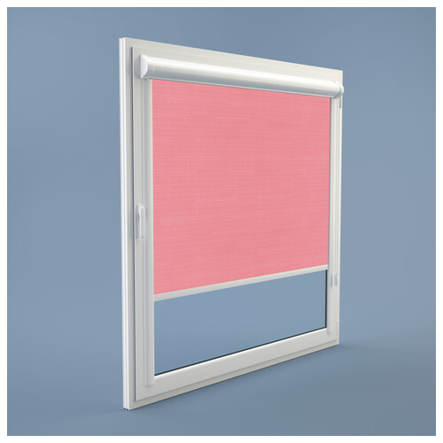 Рулонна штора Rolets Льон 2-1870-300 30x170 см закритого типу П-подібна рожева фото №3