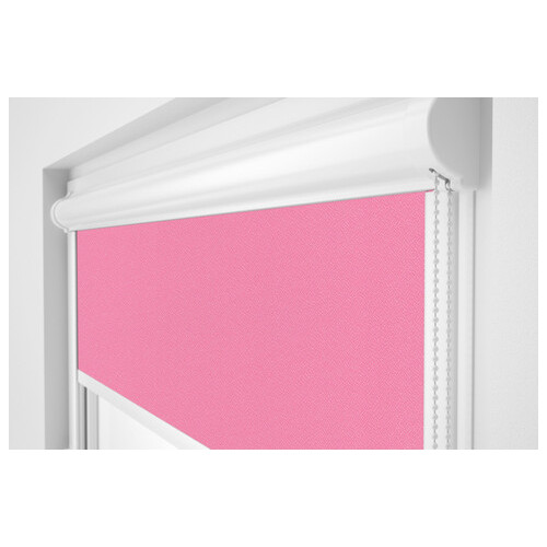 Рулонна штора Rolets Перла 2-1871-1300 130x170 см закритого типу П-подібна рожева фото №1