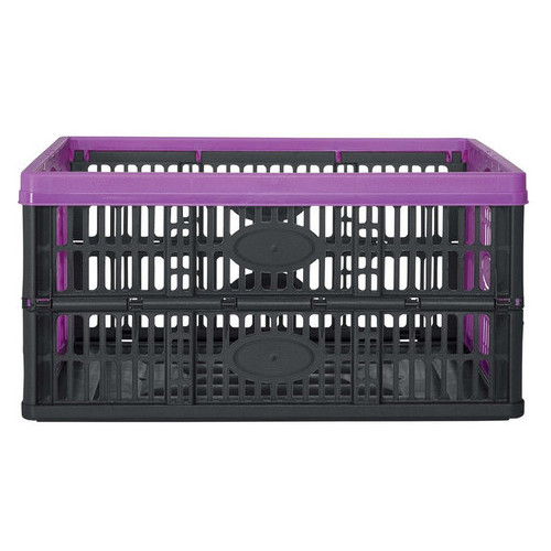 Ящик складной 32л Penny 47,5х34,5х23см Черный, Фиолетовый фото №1