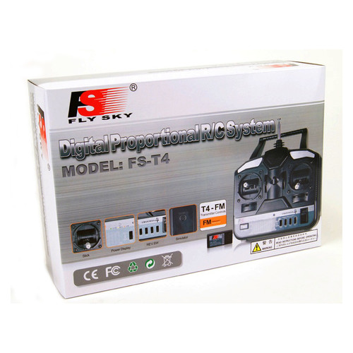 Апаратура керування 4-канальна FlySky FS-T4B 2.4GHz з приймачем R6B (FS-T4B R6B) фото №6