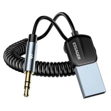 Bluetooth трансмиттер Essager Lingfeng Bluetooth 5.0 Aux Adapter Car Wireless Receiver USB фото №1