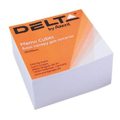 Папір для нотаток Delta by Axent білий 90Х90Х30 мм unglued (D8003) фото №1