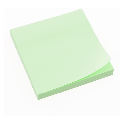 Бумага с липким слоем 75*75мм зелен., 100л L1201-08 (170140) фото №1