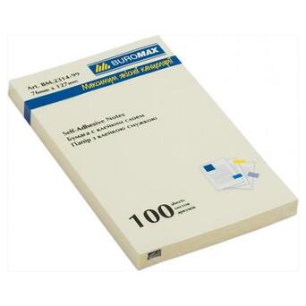 Папір для нотаток Buromax with adhesive layer 76x127мм 100sheets yellow (BM.2314-01) фото №2