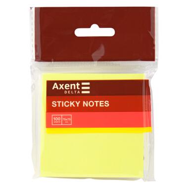 Папір для нотаток Axent 75x75мм 100 аркушів жовтий (D3414-11) фото №2