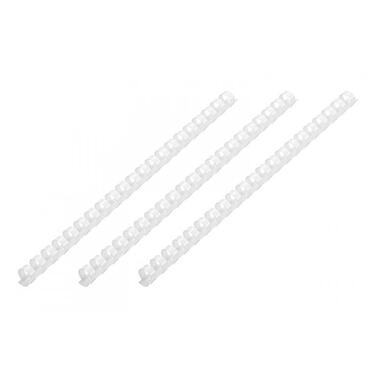 Пластикові пружини для біндеру 2E 16мм білі 100шт (2E-PL16-100WH) фото №1