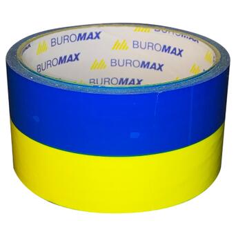 Скотч Buromax 48 мм х 35 м Синьо-жовта (BM.7007-85) фото №1