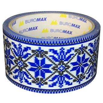 Скотч Buromax Вишиванка 48 мм х 35 м Синя (BM.7007-68) фото №1