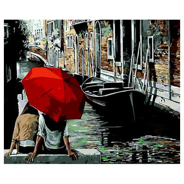Картина за номерами ZiBi Червона парасолька 40*50 см ART Line (ZB.64201) фото №1
