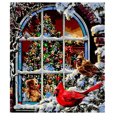 Картина за номерами ZiBi Вікно в Різдво 40*50 см ART Line (ZB.64117) фото №1