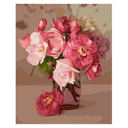 Картина за номерами Идейка Букеты Розовое вдохновение 30х40 см (KHO3082) фото №2