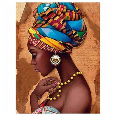 Картина за номерами Santi Африканська краса 40*50см алмазна мозаїка (954092) фото №1