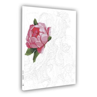 Картина за номерами з алмазною мозаїкою SANTI Дівчина з рожевими півоніями 40*50 см (954675) фото №2