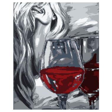 Картина за номерами з алмазною мозаїкою SANTI Дівчина та вино 40*50 см (954679) фото №1